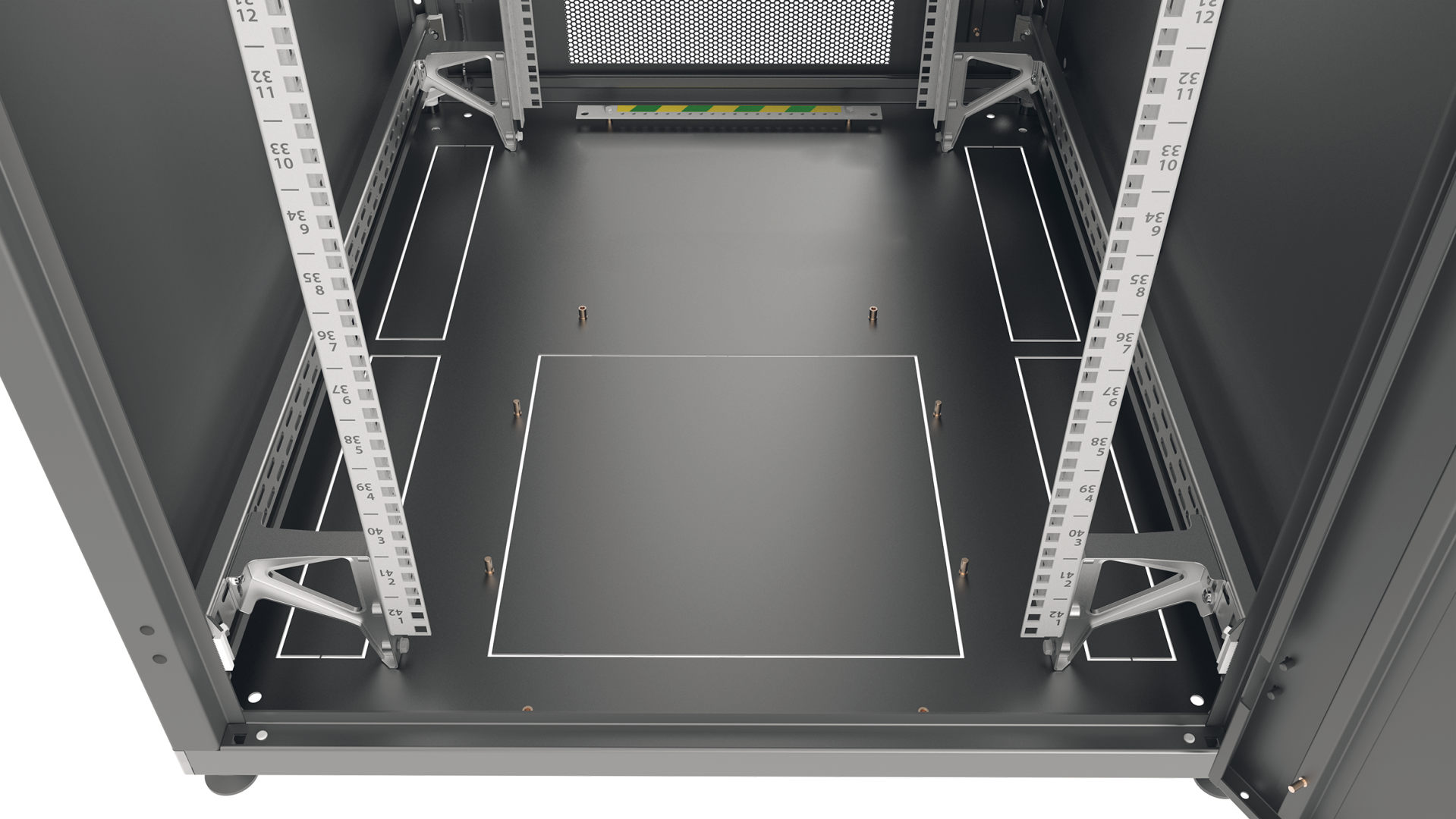 19" Server Cabinet PRO 33U, 800x800 mm, F+R 1-Part, RAL9005