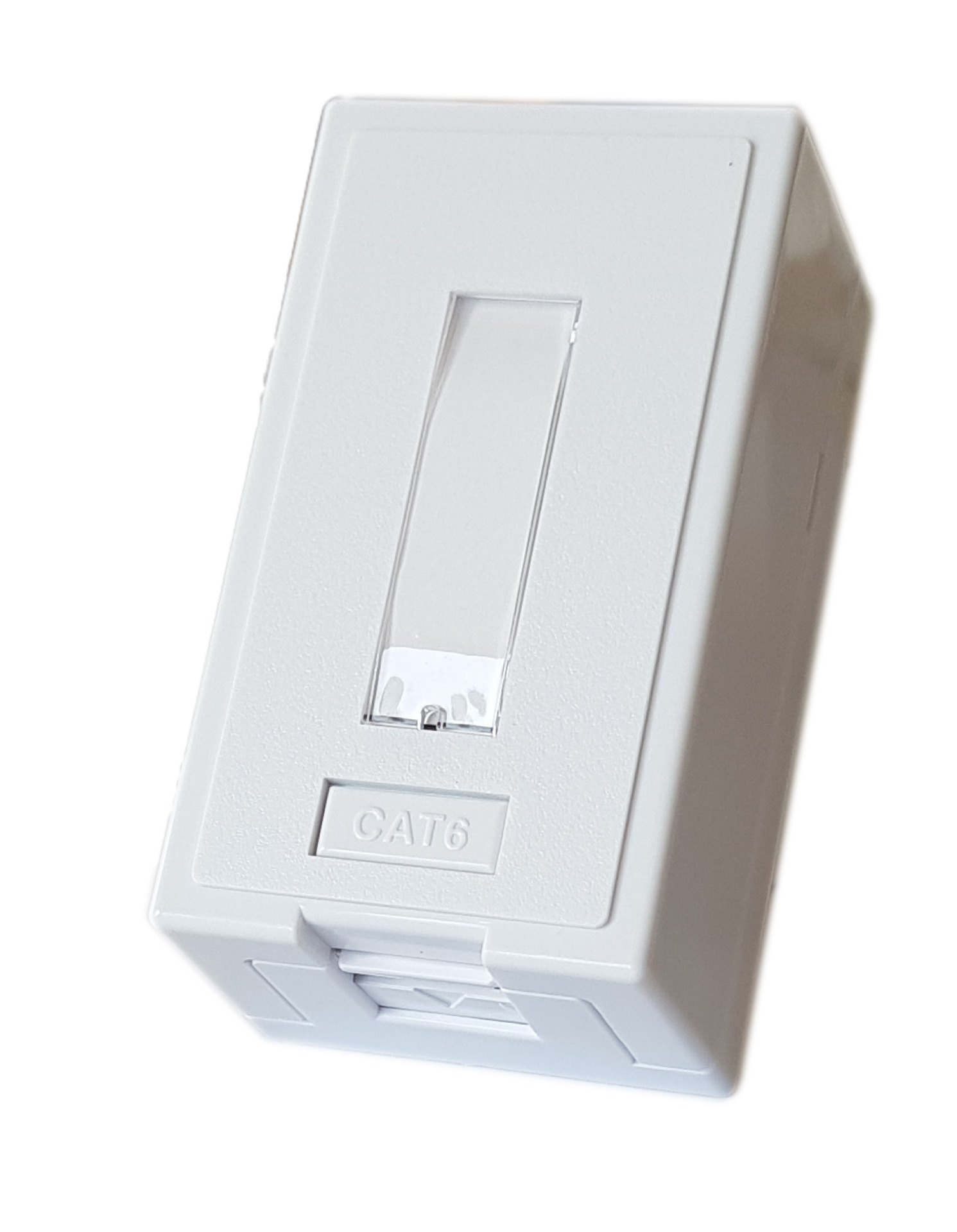 Officebox for 1 x RJ45 Keystone w shutter,White RAL9010