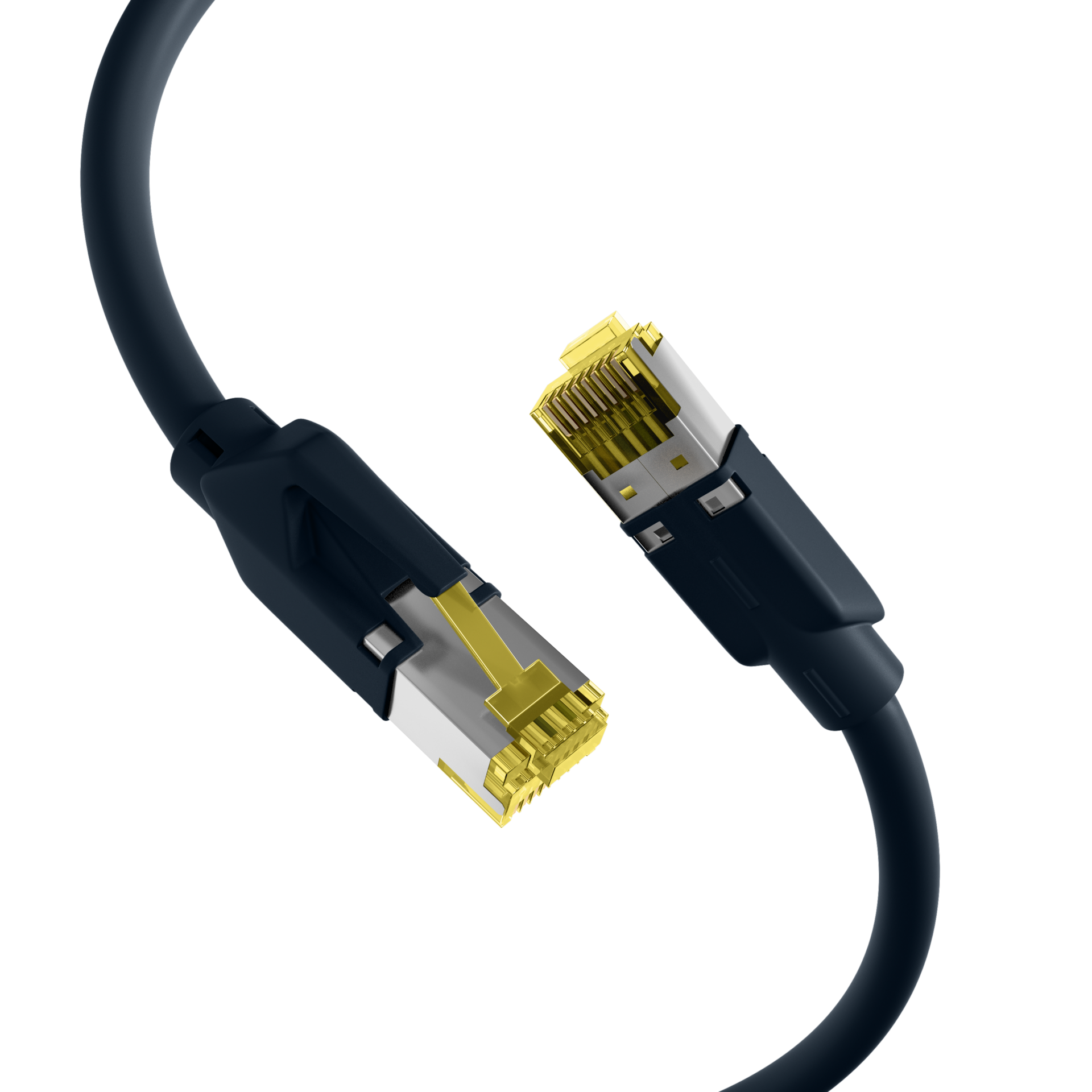 INFRALAN® RJ45 patch cord S/FTP, Cat.6A, TM31, UC900, 0,5m, black